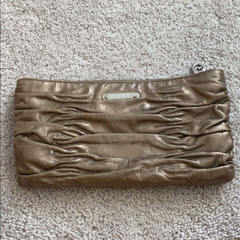 Gold Micheal Kors clutch